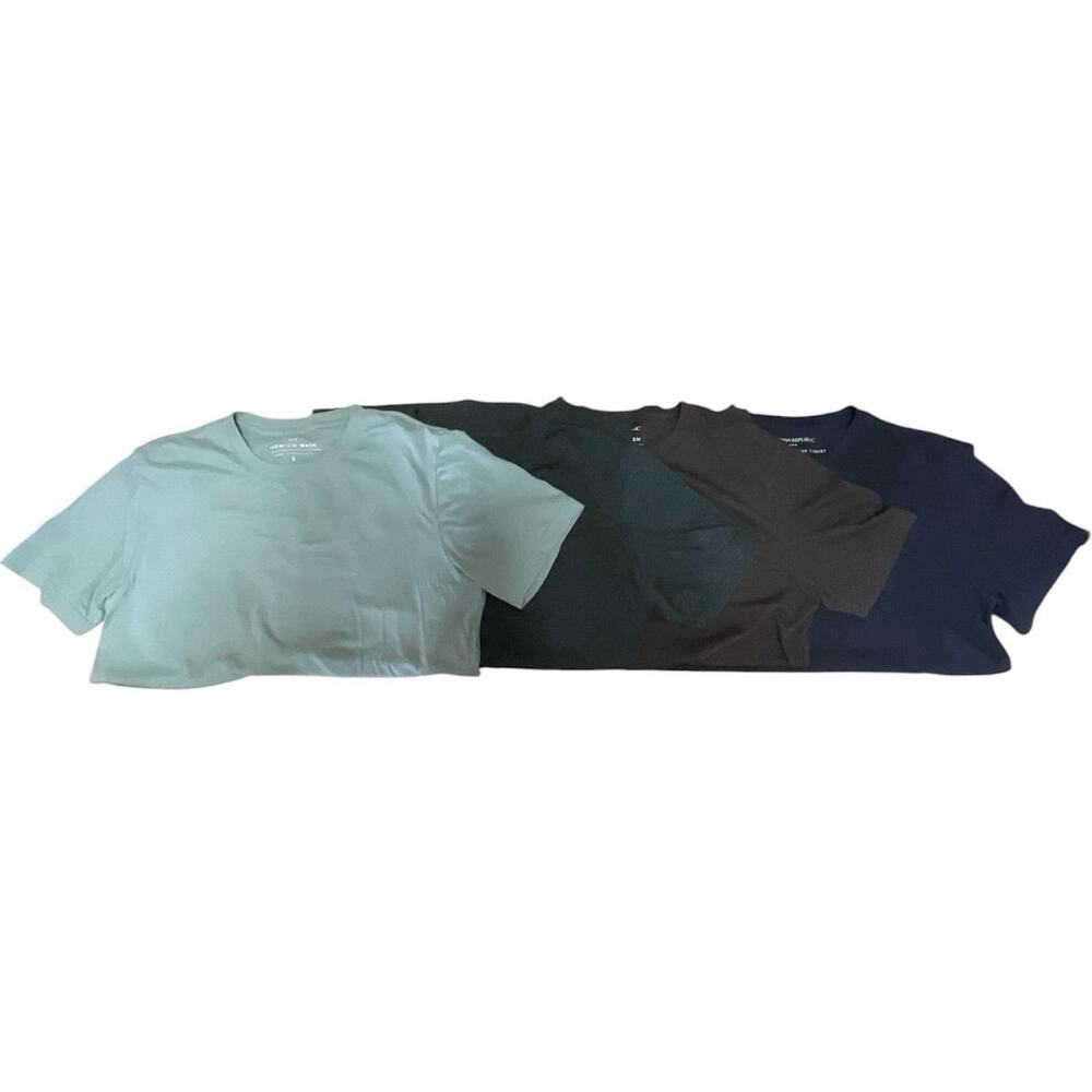 Bundle of 3 Banana Republic Men's Green Black Brown Crew T Shirt Tee Top Size S